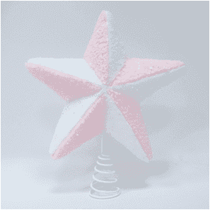 Adorno para la copa del árbol navideño: estrella navideña dulce y de ensueño