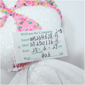 Adorno de caramelito con destellos multicolores