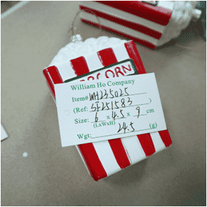 Adorno colgante navideño de palomitas de maíz “Sweetheart”