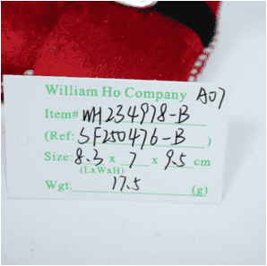 Adorno colgante navideño de zapatilla de terciopelo rojo con campanas.