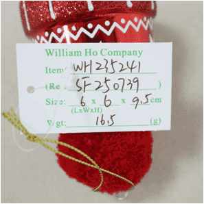 Adorno de timbre con polvo brillante, copos de nieve y diseño de sombrero rojo